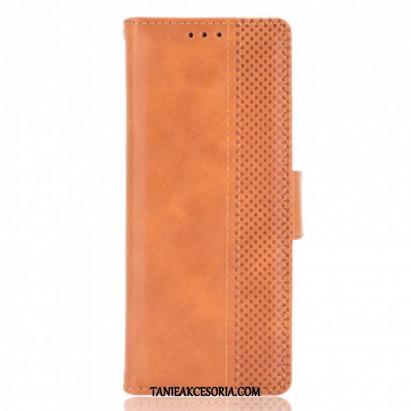 Etui Folio do Samsung Galaxy Z Fold 3 5G Stylizowany Efekt Skóry