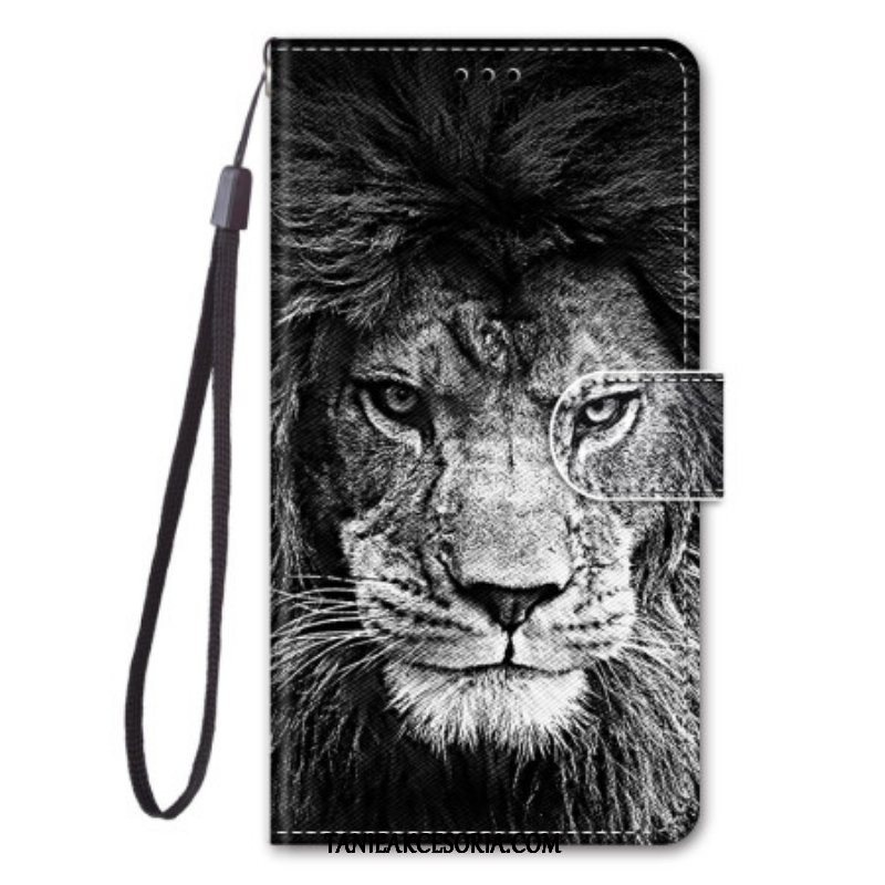 Etui Folio do Sony Xperia 1 IV z Łańcuch Smycz Lew