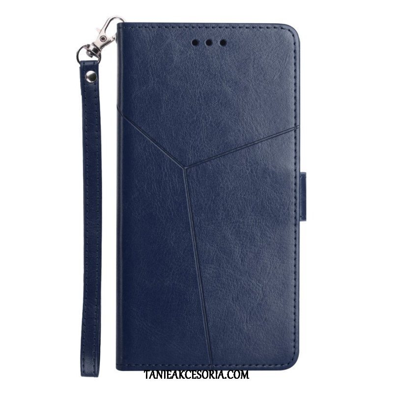 Etui Folio do Sony Xperia 5 IV z Łańcuch Wzór W Paski Y