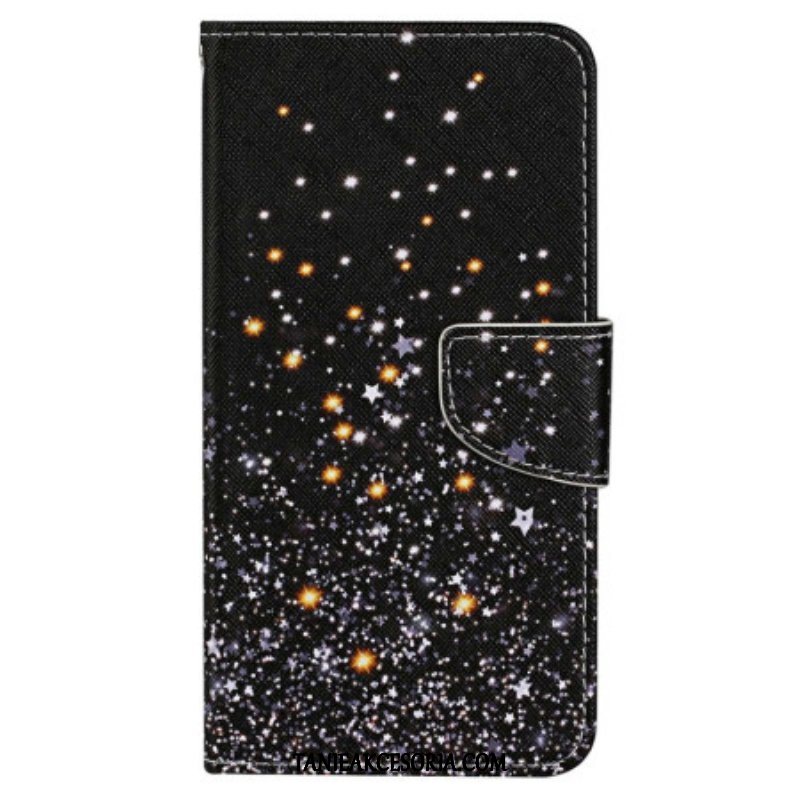 Etui Folio do Xiaomi 12T / 12T Pro z Łańcuch Czarny Pasek