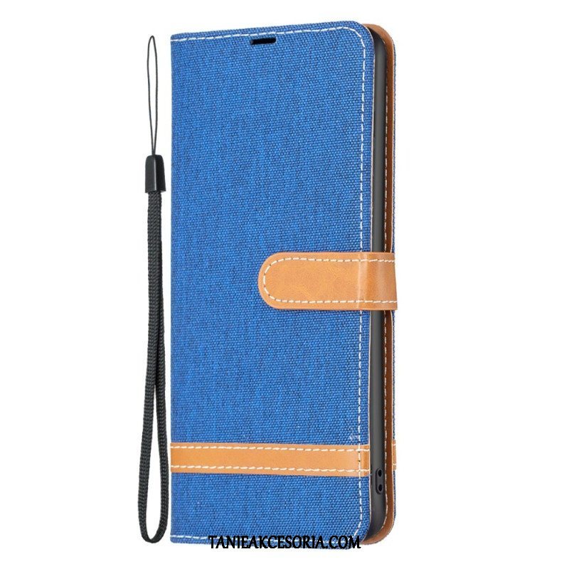 Etui Folio do Xiaomi 13 Lite z Łańcuch Tkanina Paska