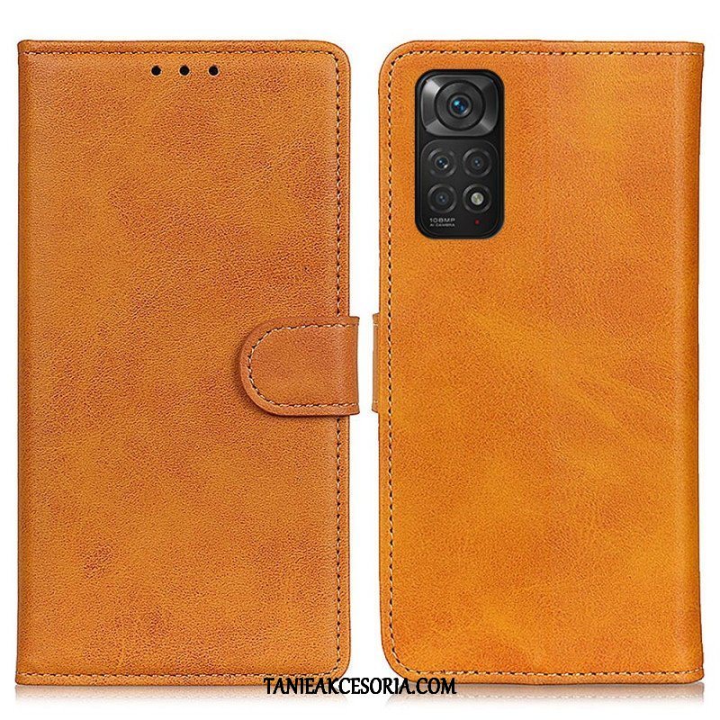 Etui Folio do Xiaomi Redmi Note 11 / 11S Retro Matowy Efekt Skóry