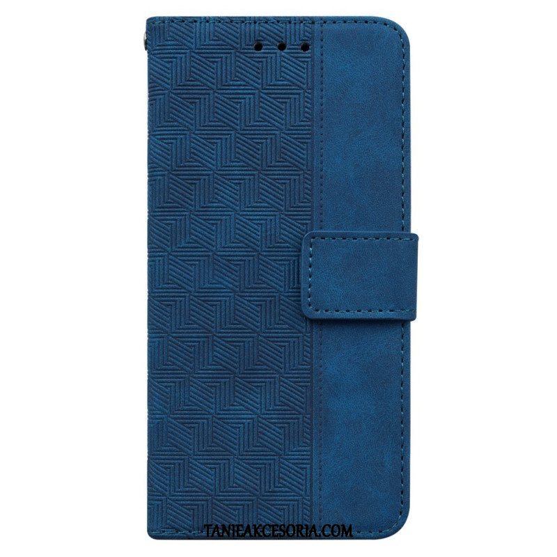 Etui Folio do Xiaomi Redmi Note 11 / 11S z Łańcuch Pasiasty Wzór