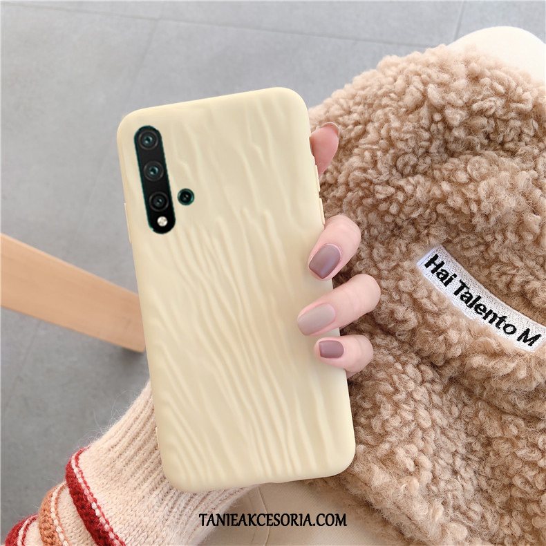 Etui Honor 20 Kreatywne Żółty Proste, Obudowa Honor 20 Miękki Klamra All Inclusive Beige