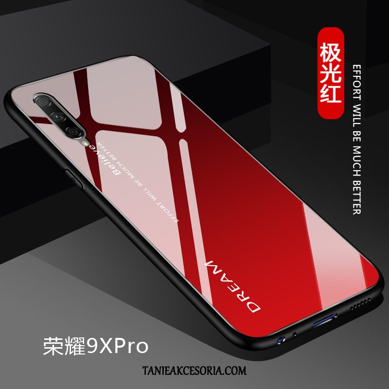 Etui Honor 9x Pro Czerwony Netto Trudno Silikonowe, Pokrowce Honor 9x Pro Anti-fall Czerwony Gradient