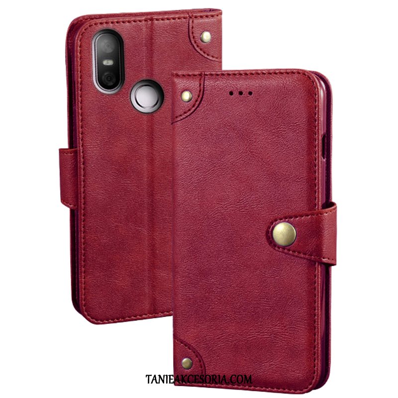 Etui Htc U12 Life Ochraniacz Czerwony Portfel, Obudowa Htc U12 Life Vintage Tendencja Kreatywne