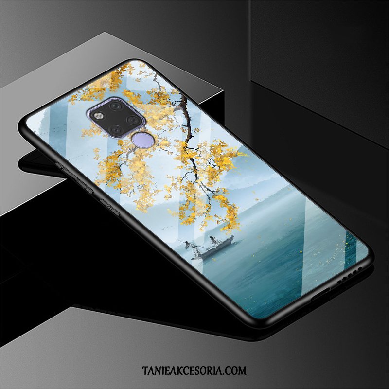 Etui Huawei Mate 20 X (5g) Kreatywne Szkło Silikonowe, Pokrowce Huawei Mate 20 X (5g) Anti-fall Miękki Niebieski