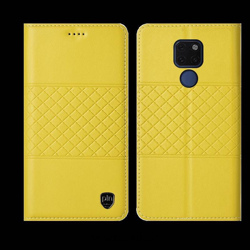 Etui Huawei Mate 20 X Ochraniacz Skórzany Telefon Komórkowy, Futerał Huawei Mate 20 X Silikonowe Anti-fall Żółty