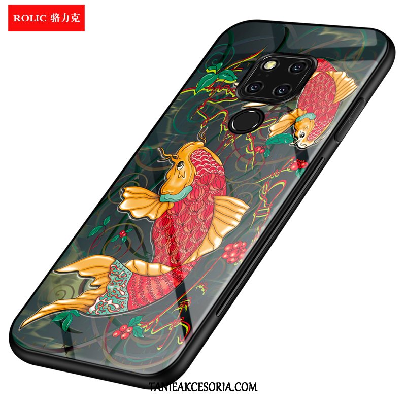 Etui Huawei Mate 20 X Szkło Chiński Styl Vintage, Futerał Huawei Mate 20 X Osobowość Zielony Anti-fall