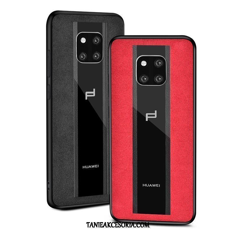 Etui Huawei Mate 30 Rs Czerwony Telefon Komórkowy Zamszowe, Obudowa Huawei Mate 30 Rs Szkło Ochraniacz Anti-fall