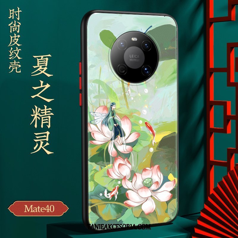 Etui Huawei Mate 40 Anti-fall Zielony Wysoki Koniec, Futerał Huawei Mate 40 Ochraniacz Modna Marka All Inclusive