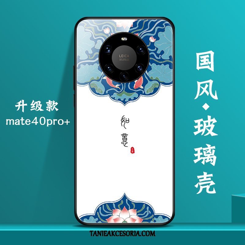 Etui Huawei Mate 40 Pro+ Czerwony Netto Osobowość Szkło, Futerał Huawei Mate 40 Pro+ Tendencja Biały Kreatywne