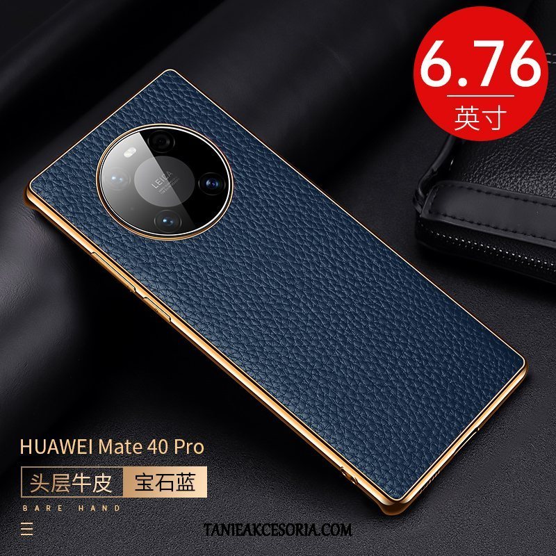Etui Huawei Mate 40 Pro Telefon Komórkowy Anti-fall Ochraniacz, Futerał Huawei Mate 40 Pro Skórzany Niebieski Wzór