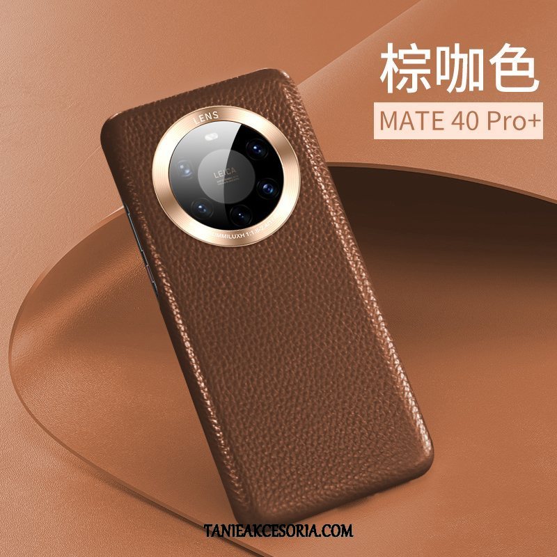 Etui Huawei Mate 40 Pro+ Wysoki Koniec Ochraniacz All Inclusive, Obudowa Huawei Mate 40 Pro+ Cienkie Skóra Bydlęca Nowy Braun