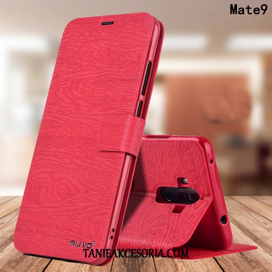 Etui Huawei Mate 9 Anti-fall Skórzany Czerwony, Futerał Huawei Mate 9 Ochraniacz All Inclusive Telefon Komórkowy