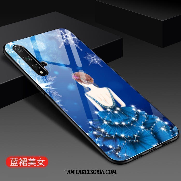 Etui Huawei Nova 5t Telefon Komórkowy Świeży Tendencja, Obudowa Huawei Nova 5t Szkło Niebieski All Inclusive