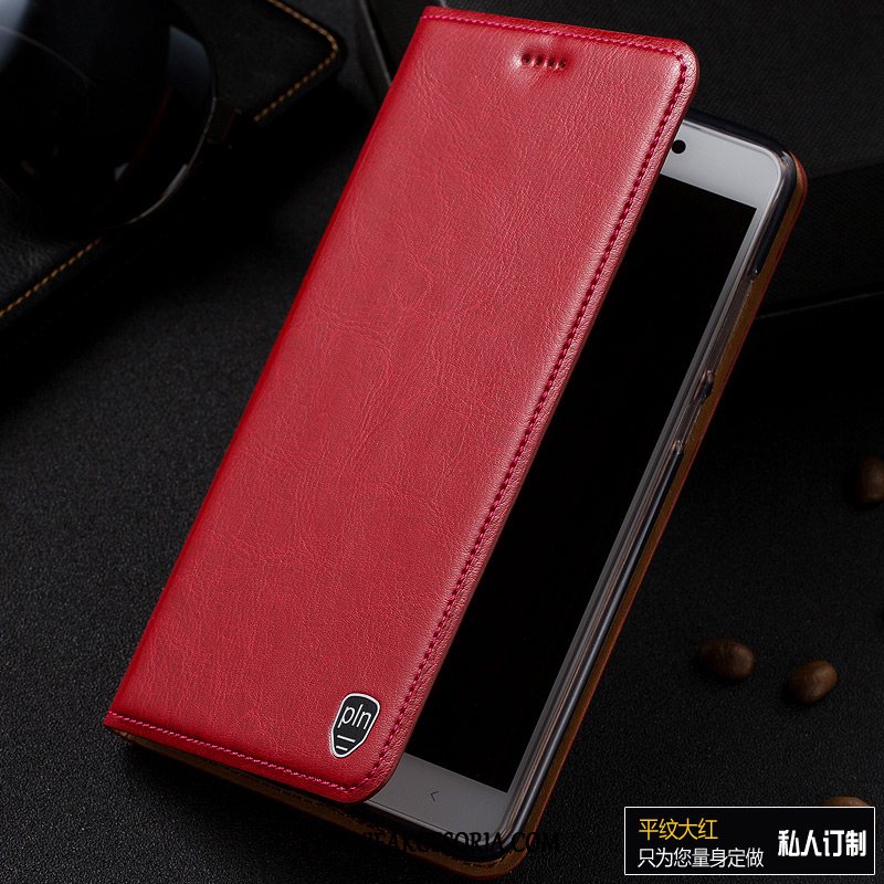 Etui Huawei P20 Lite Skórzany Futerał Ochraniacz Telefon Komórkowy, Pokrowce Huawei P20 Lite Wzór Anti-fall Czerwony