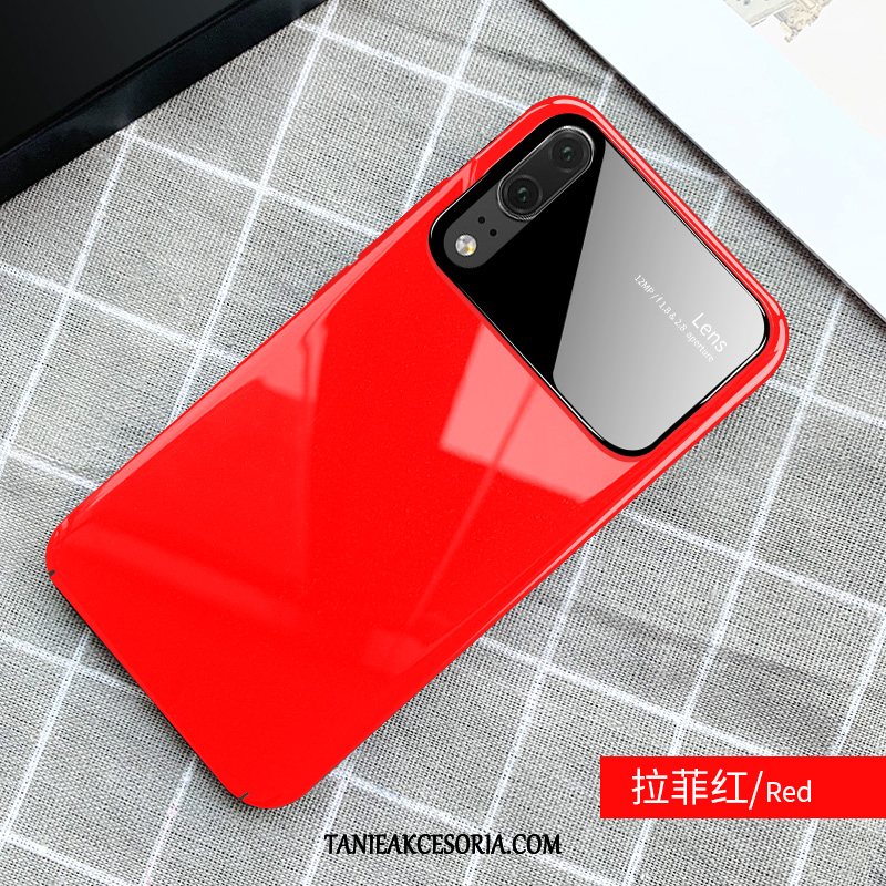 Etui Huawei P20 Trudno Modna Marka Szkło, Pokrowce Huawei P20 Czerwony Czerwony Netto Lustro