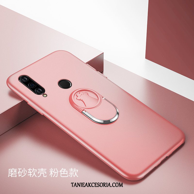 Etui Huawei P30 Lite Tendencja Cienka Nubuku, Futerał Huawei P30 Lite Miękki Telefon Komórkowy Różowe