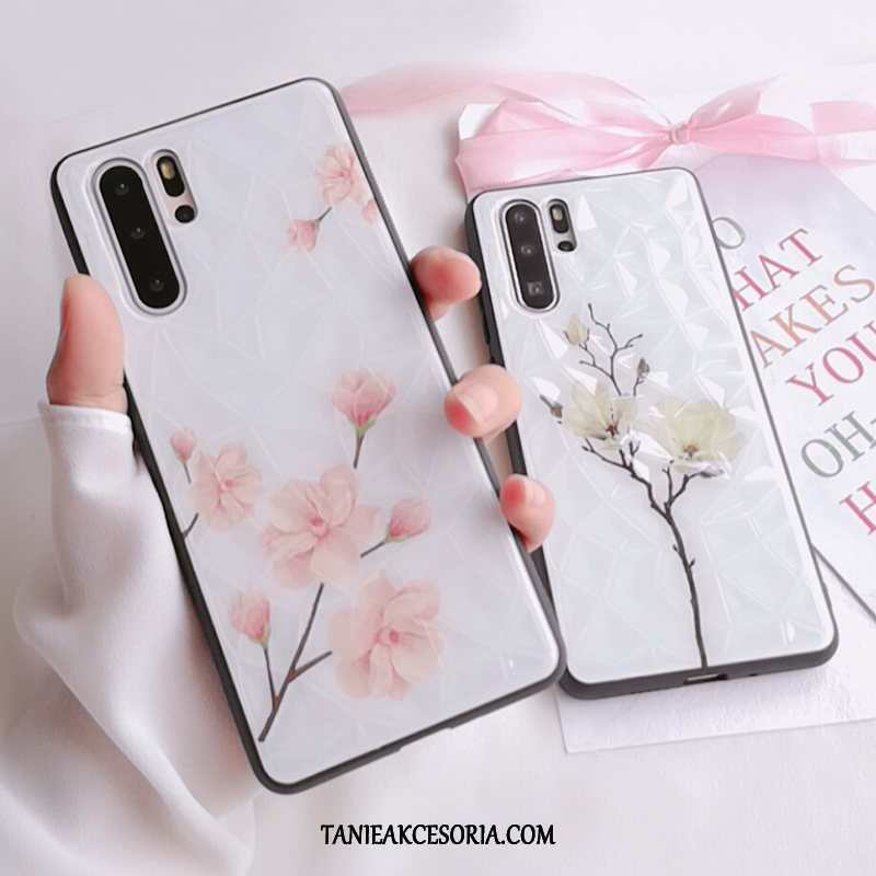 Etui Huawei P30 Pro Biały Anti-fall Tendencja, Pokrowce Huawei P30 Pro Wiszące Ozdoby Kwiaty Telefon Komórkowy