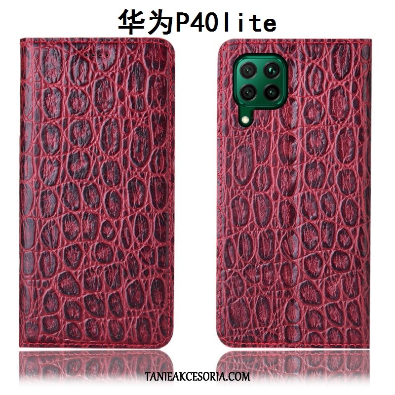 Etui Huawei P40 Lite Anti-fall Telefon Komórkowy All Inclusive, Obudowa Huawei P40 Lite Czerwony Ochraniacz Skórzany Futerał