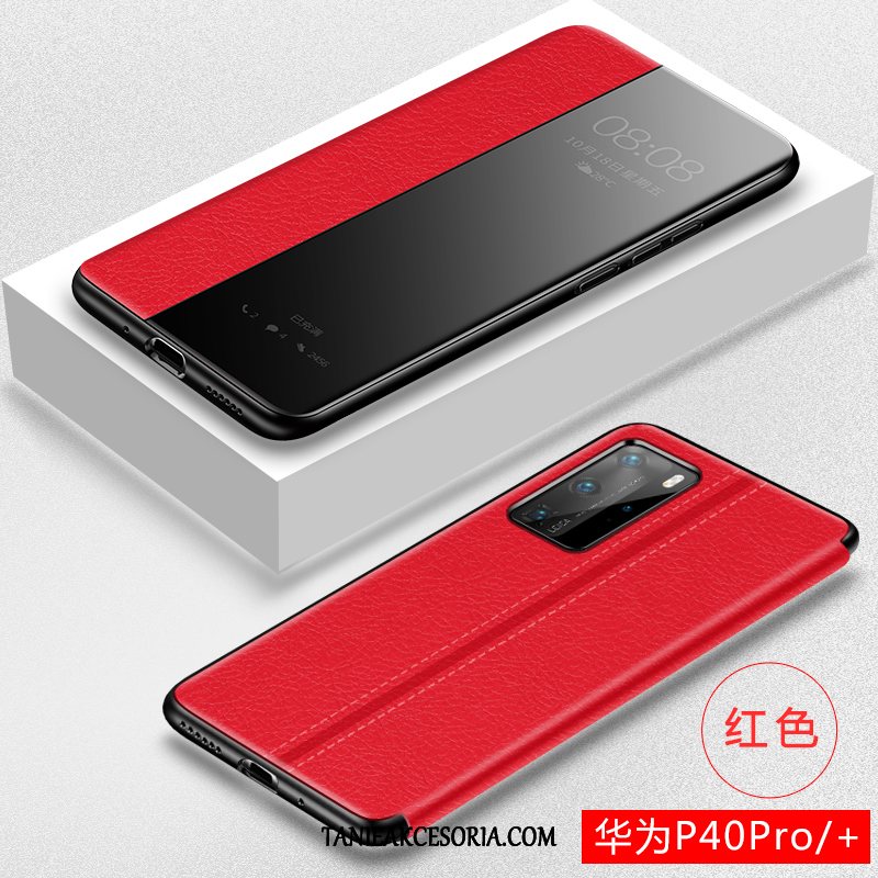 Etui Huawei P40 Pro All Inclusive Cienkie Wysoki Koniec, Pokrowce Huawei P40 Pro Telefon Komórkowy Czerwony Tendencja