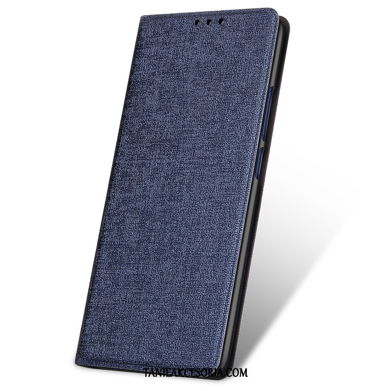 Etui Huawei Y5 2018 Niebieski Skórzany Futerał Telefon Komórkowy, Obudowa Huawei Y5 2018 Klapa Miękki