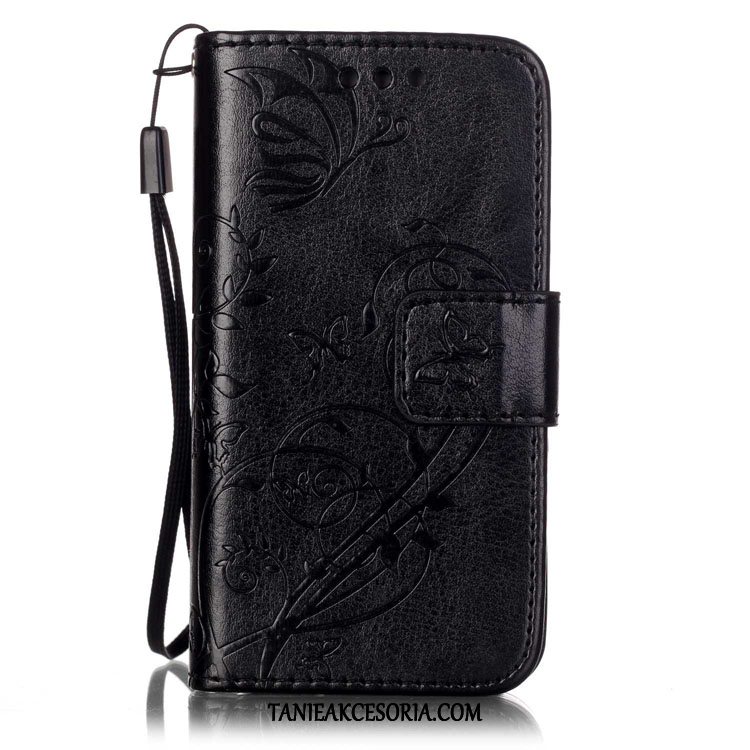 Etui Huawei Y6 2017 Czarny Wspornik Motyl, Futerał Huawei Y6 2017 Karta Relief Torby