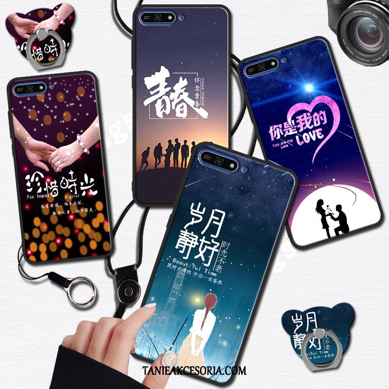 Etui Huawei Y6 2018 Telefon Komórkowy Ochraniacz Niebieski, Futerał Huawei Y6 2018 Miękki Silikonowe