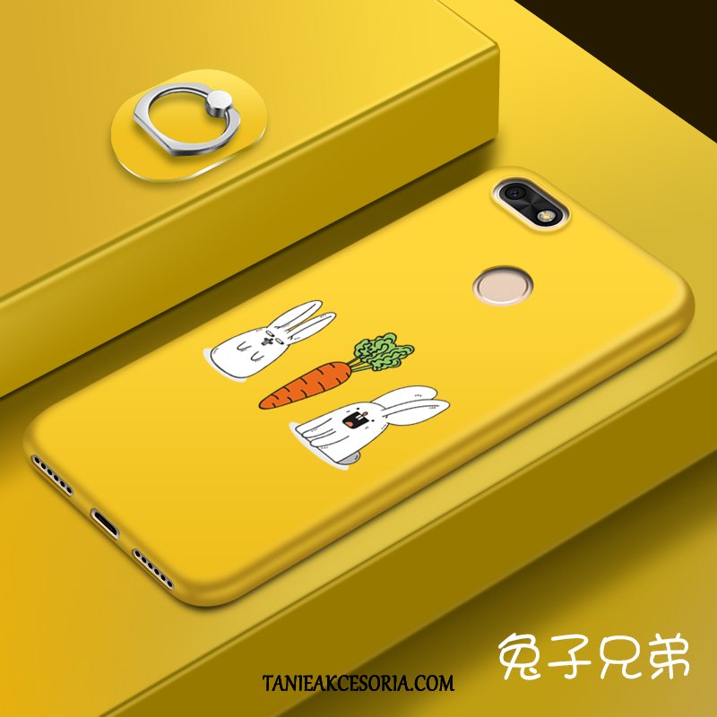 Etui Huawei Y6 Pro 2017 Wspornik Telefon Komórkowy Żółty, Pokrowce Huawei Y6 Pro 2017 Kolor Miękki Kreskówka