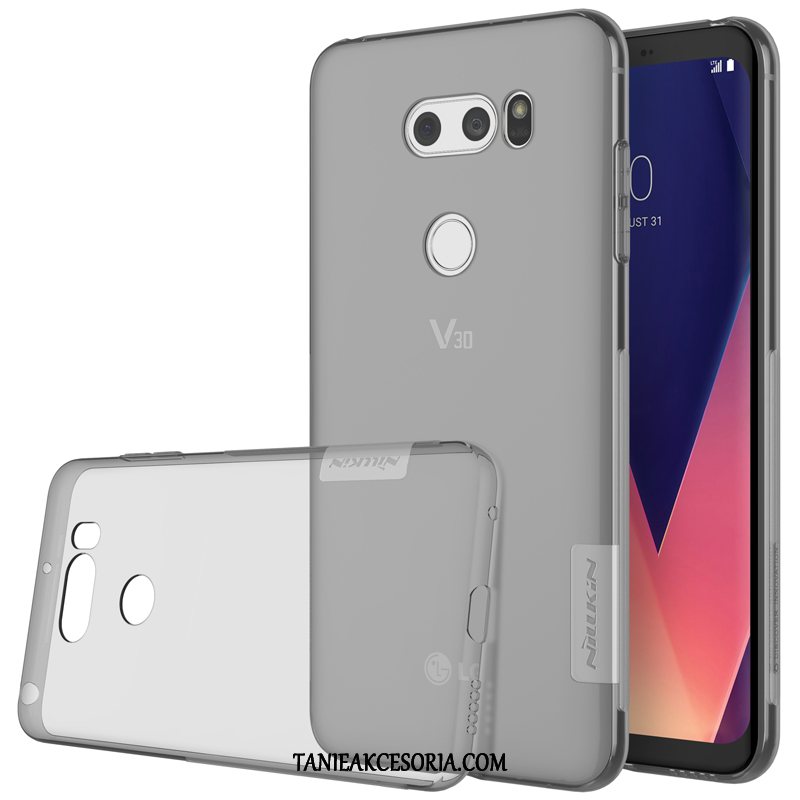 Etui Lg V30 Szary Ciemno Ochraniacz, Futerał Lg V30 Przezroczysty Lekki I Cienki Miękki