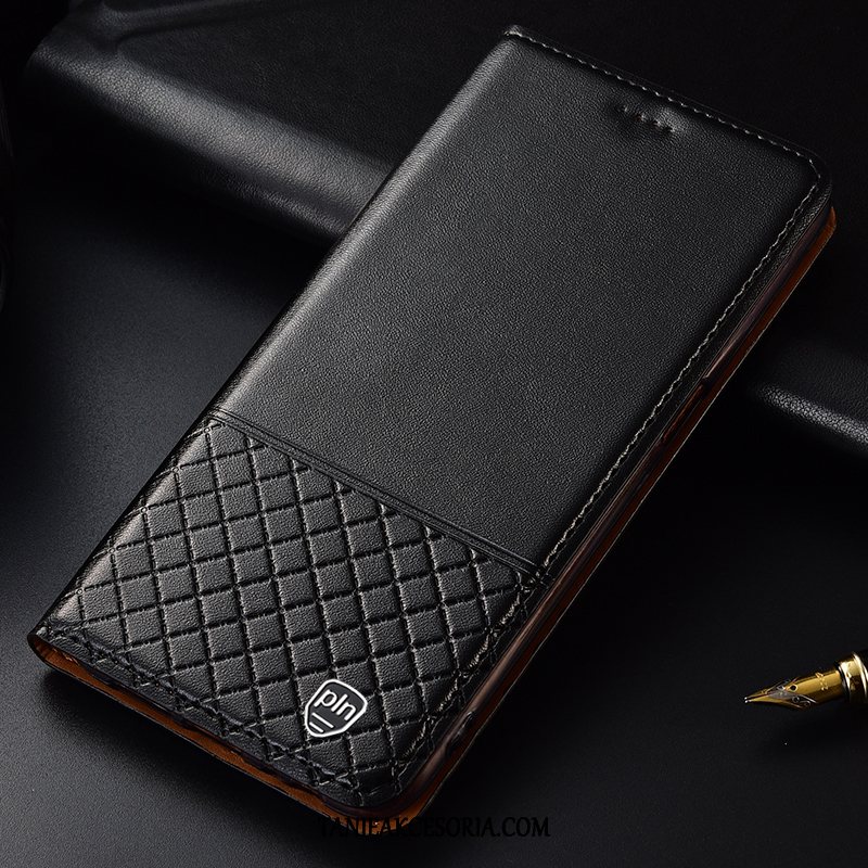 Etui Moto E5 Play Skórzany Futerał Telefon Komórkowy Czarny, Obudowa Moto E5 Play Ochraniacz Europa