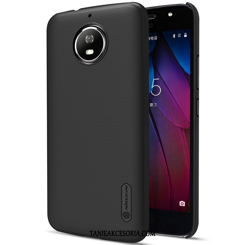 Etui Moto G5s Czarny Złoto Telefon Komórkowy, Pokrowce Moto G5s Nubuku Anti-fall Ochraniacz