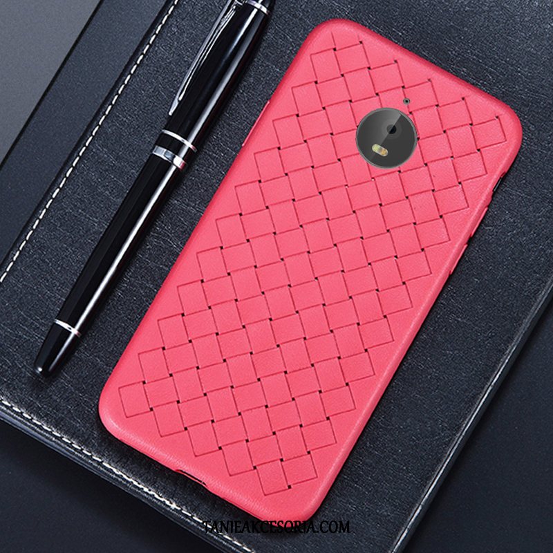 Etui Moto G5s Telefon Komórkowy Proste Miękki, Obudowa Moto G5s Modna Marka Anti-fall Czerwony