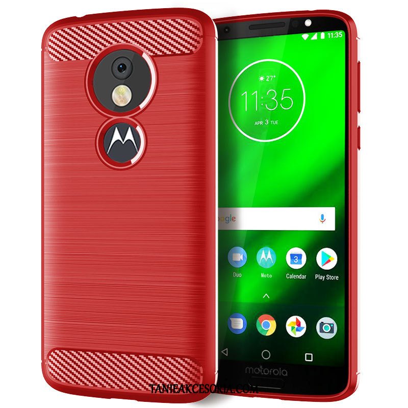 Etui Moto G6 Play Ochraniacz Czerwony Silikonowe, Obudowa Moto G6 Play Telefon Komórkowy Anti-fall