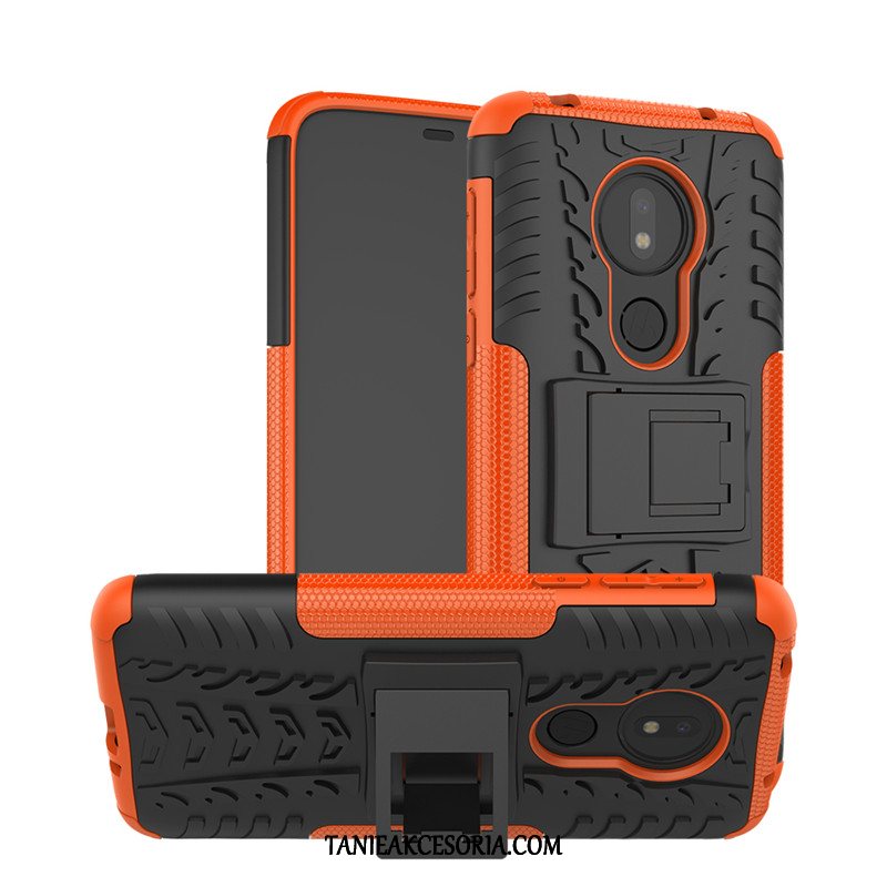 Etui Moto G7 Power Niewidoczny Telefon Komórkowy Kreatywne, Obudowa Moto G7 Power Trudno Anti-fall Wspornik Orange