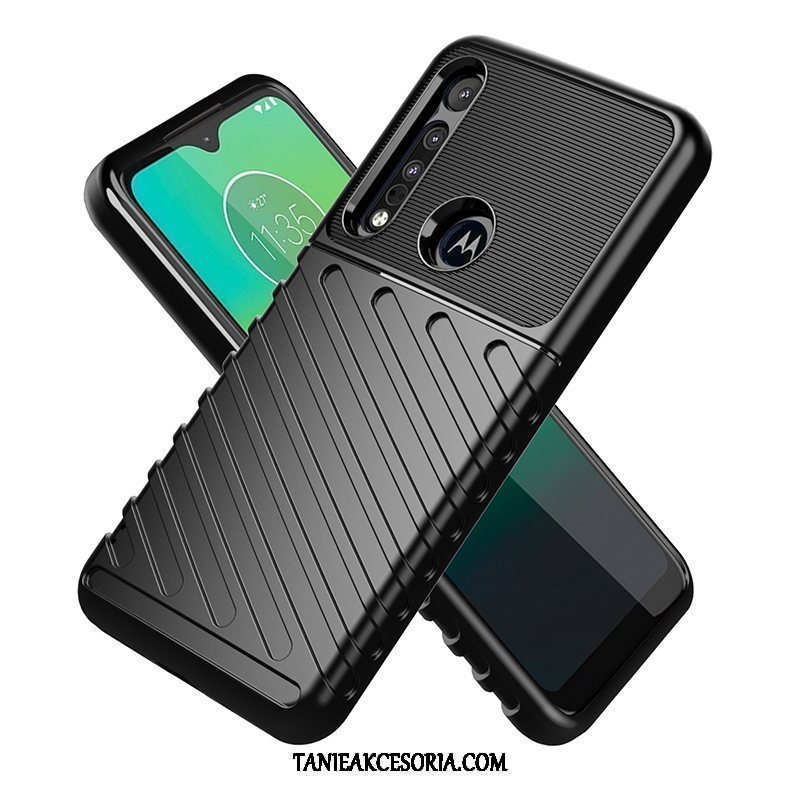 Etui Moto G8 Plus Telefon Komórkowy All Inclusive Czarny, Futerał Moto G8 Plus Gwiazda Biznes Silikonowe