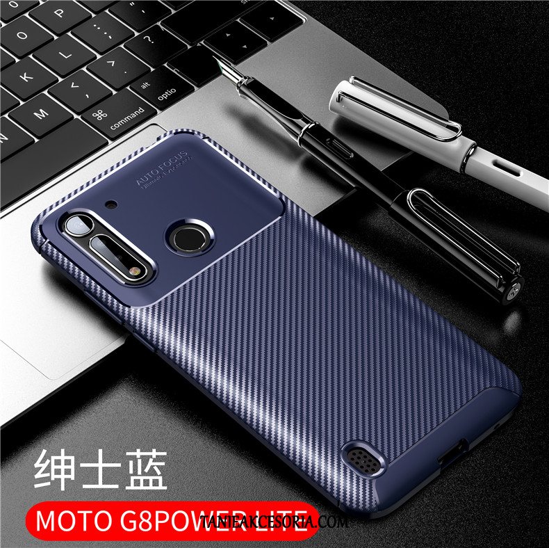 Etui Moto G8 Power Lite Nubuku Silikonowe All Inclusive, Obudowa Moto G8 Power Lite Miękki Biznes Nowy
