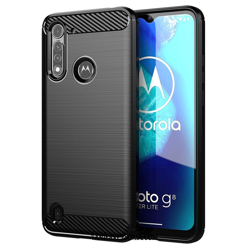 Etui Moto G8 Power Lite Telefon Komórkowy Czarny Miękki, Futerał Moto G8 Power Lite Cienka