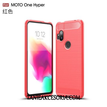 Etui Motorola One Hyper Biznes Anti-fall Jednolity Kolor, Pokrowce Motorola One Hyper Miękki Czerwony Telefon Komórkowy