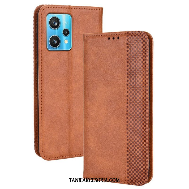 Etui Na Telefon do Realme 9 5G Etui Folio Stylizowany Efekt Skóry W Stylu Vintage