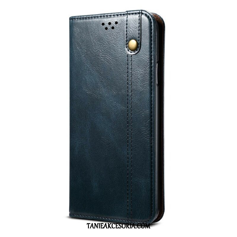 Etui Na Telefon do Samsung Galaxy S21 FE Etui Folio Woskowana Sztuczna Skóra