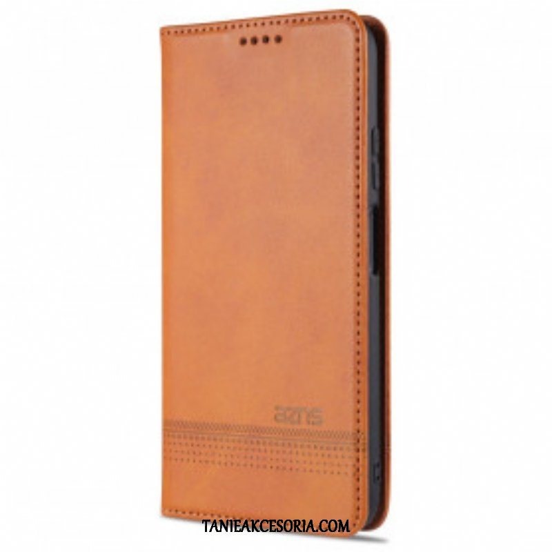 Etui Na Telefon do Xiaomi Redmi Note 10 Pro Etui Folio Stylizacja Skóry Azns