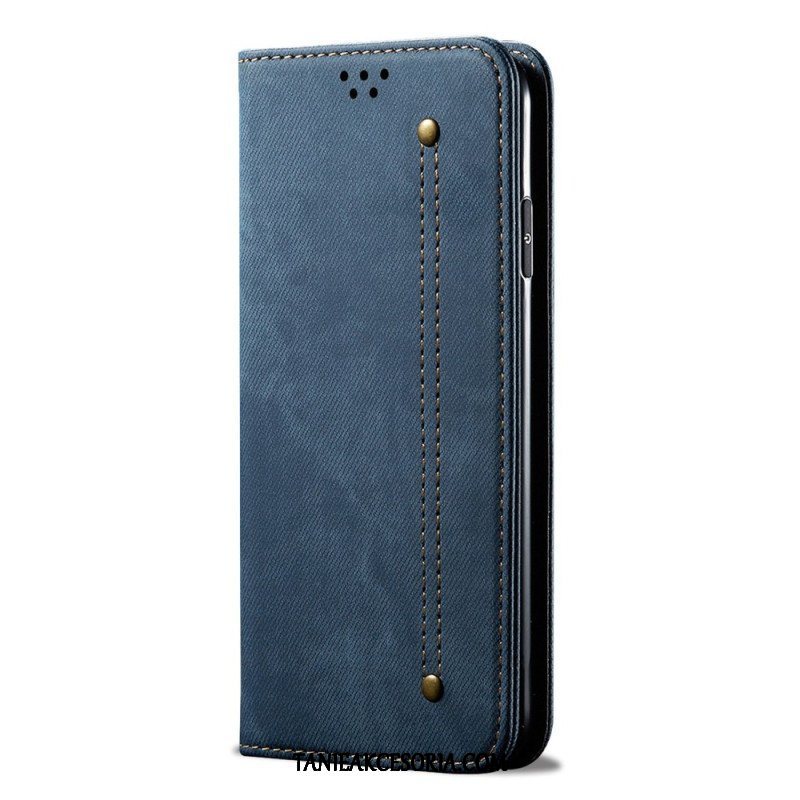 Etui Na Telefon do Xiaomi Redmi Note 12 5G Etui Folio Tkanina Dżinsowa