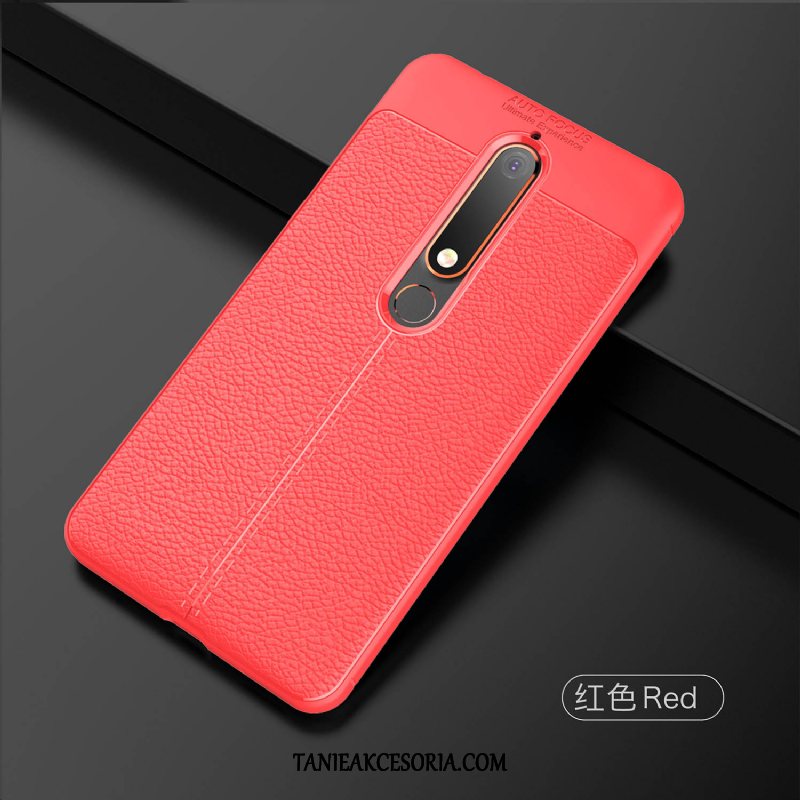 Etui Nokia 6.1 Czerwony Miękki All Inclusive, Obudowa Nokia 6.1 Ochraniacz Telefon Komórkowy Silikonowe