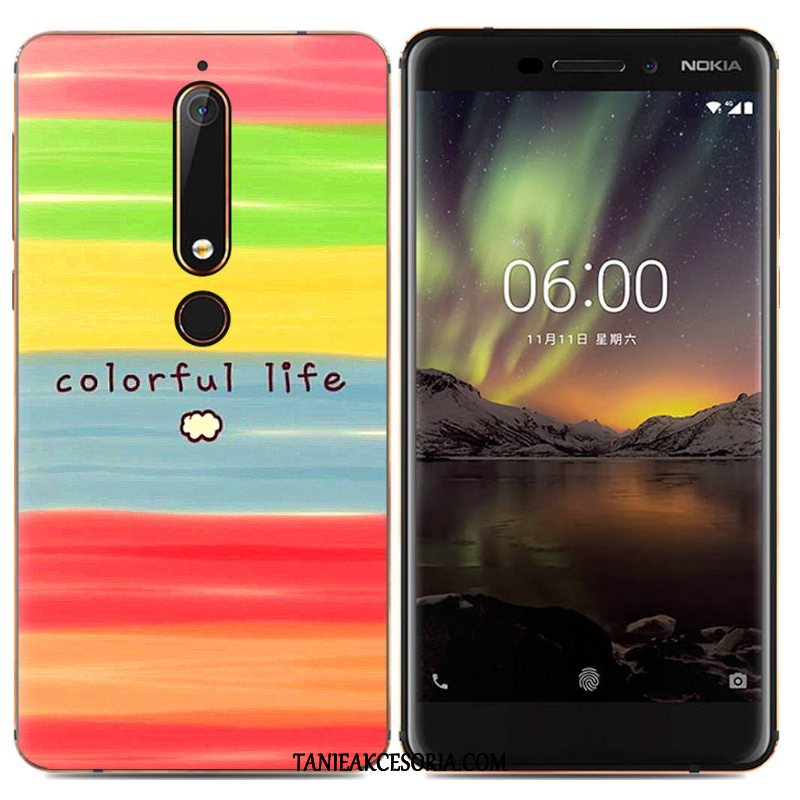 Etui Nokia 6.1 Kolor Proste Kreatywne, Obudowa Nokia 6.1 Miękki Kreskówka Tendencja