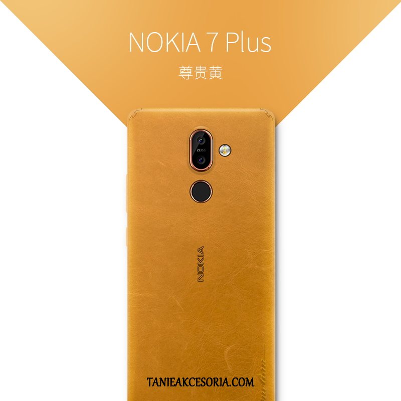 Etui Nokia 7 Plus Osobowość Cienkie Nowy, Futerał Nokia 7 Plus Telefon Komórkowy Ochraniacz Żółty
