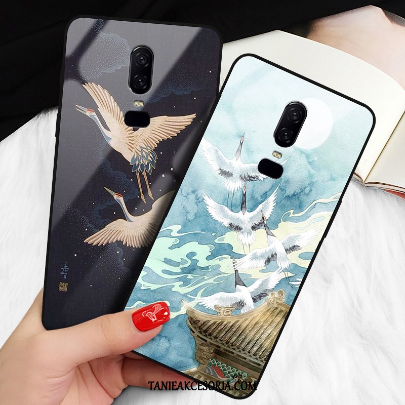 Etui Oneplus 6 Vintage Moda Wysoki, Futerał Oneplus 6 Tendencja Szkło Hartowane Pałac