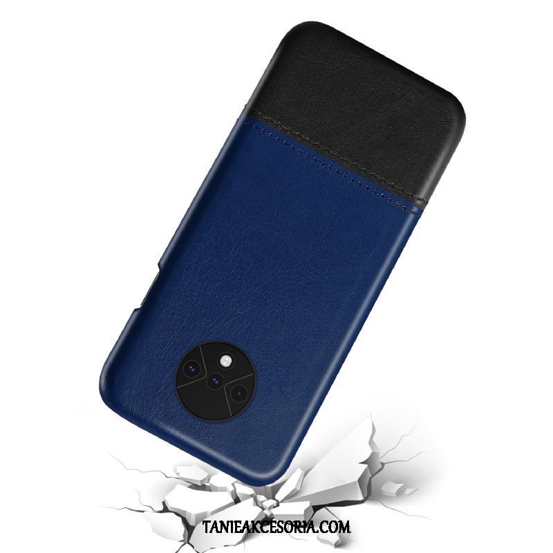 Etui Oneplus 7t Telefon Komórkowy Skóra Tendencja, Pokrowce Oneplus 7t Niebieski Anti-fall Jakość