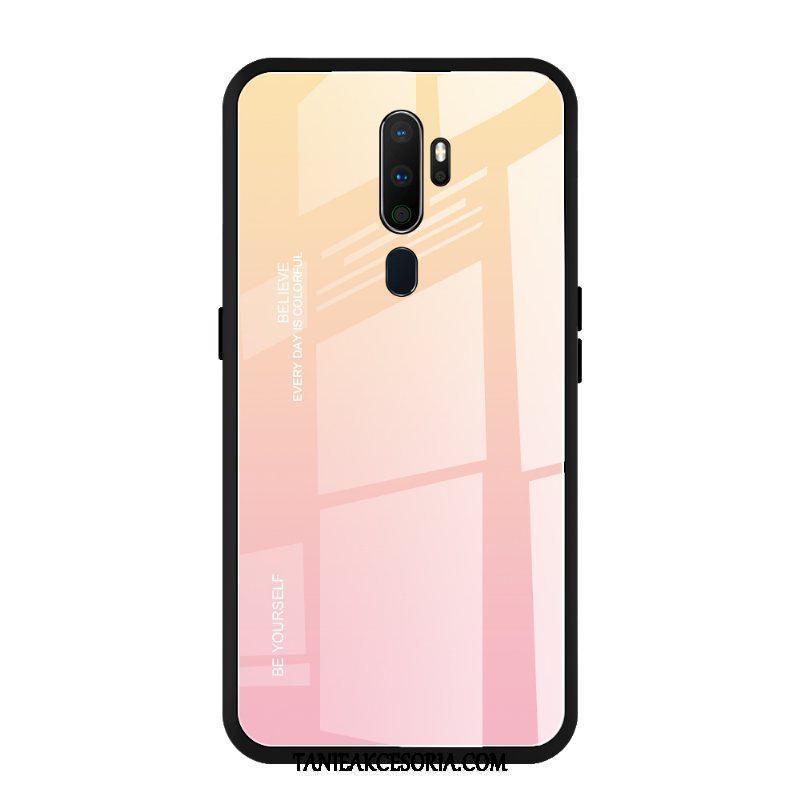 Etui Oppo A5 2020 Gradient Szkło Hartowane Złoto, Obudowa Oppo A5 2020 Proszek Anti-fall Szkło